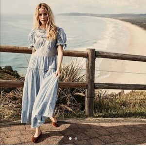 Doen Fiore Dress in beautiful sky blue